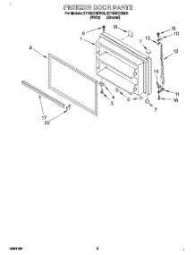 02 - Freezer Door parts for Whirlpool Refrigerator ET18ZKXDN06 from AppliancePartsPros.com