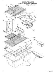 03 - Shelf parts for Whirlpool Refrigerator ET18ZKXDN06 from AppliancePartsPros.com