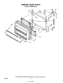08 - Freezer Door parts for Whirlpool Refrigerator ET20MKXRWR0 from AppliancePartsPros.com