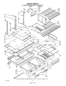 05 - Shelf, Lit / Optional parts for Whirlpool Refrigerator ET22DMXWW00 from AppliancePartsPros.com