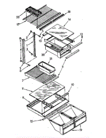Shelf parts for Whirlpool Refrigerator ET20AKXSN01 from AppliancePartsPros.com