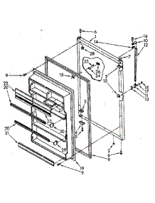Refrigerator Door parts for Whirlpool Refrigerator ET20AKXSN01 from AppliancePartsPros.com