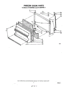 06 - Freezer Door parts for Whirlpool Refrigerator ET18JMXRWR0 from AppliancePartsPros.com