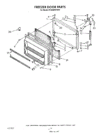 09 - Freezer Door parts for Whirlpool Refrigerator ET22DMXVN00 from AppliancePartsPros.com