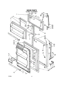 06 - Door, Lit / Optional parts for Whirlpool Refrigerator ET19JKXLWR1 from AppliancePartsPros.com