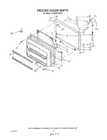 08 - Freezer Door parts for Whirlpool Refrigerator ET20DKXVF05 from AppliancePartsPros.com