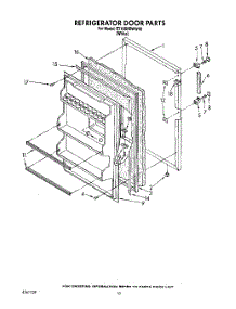 08 - Refrigerator Door, Lit / Optional parts for Whirlpool Refrigerator ET18SKRWW02 from AppliancePartsPros.com
