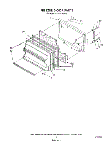 06 - Freezer Door parts for Whirlpool Refrigerator ET18SKRSN05 from AppliancePartsPros.com