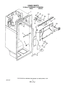 03 - Liner parts for Whirlpool Refrigerator ET22DMXWN01 from AppliancePartsPros.com