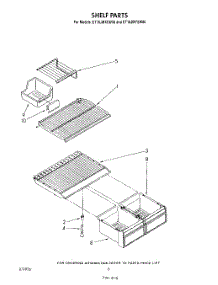 05 - Shelf parts for Whirlpool Refrigerator ET18JMXSW06 from AppliancePartsPros.com