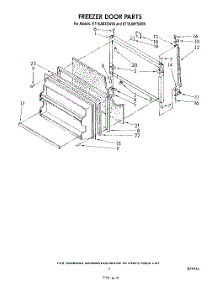 06 - Freezer Door parts for Whirlpool Refrigerator ET18JMXSW06 from AppliancePartsPros.com