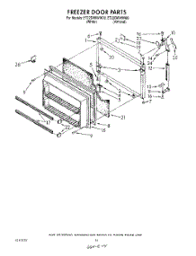 09 - Freezer Door parts for Whirlpool Refrigerator ET22DMXWN00 from AppliancePartsPros.com