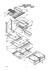 04 - Shelf parts for Whirlpool Refrigerator ET20PKXXW01 from AppliancePartsPros.com