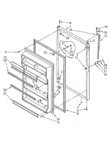 Refrigerator Door parts for Whirlpool Refrigerator ET20GKXSF02 from AppliancePartsPros.com