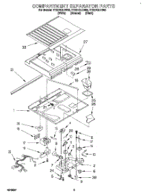 03 - Compartment Separator parts for Whirlpool Refrigerator ET22DQLDB00 from AppliancePartsPros.com