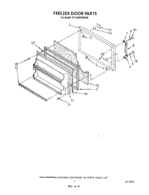 06 - Freezer Door parts for Whirlpool Refrigerator ET18SKRWW00 from AppliancePartsPros.com