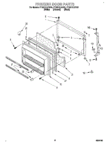 04 - Freezer Door parts for Whirlpool Refrigerator ET22DQLDW01 from AppliancePartsPros.com