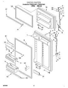 02 - Door parts for Whirlpool Refrigerator ET20PKXDW01 from AppliancePartsPros.com