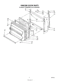 06 - Freezer Door parts for Whirlpool Refrigerator ET18JMXSW07 from AppliancePartsPros.com