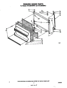 Freezer Door parts for Whirlpool Refrigerator ET18JMXMWR1 from AppliancePartsPros.com