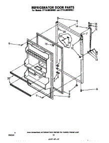 Refrigerator Door parts for Whirlpool Refrigerator ET18JMXMWR1 from AppliancePartsPros.com
