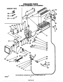 Icemaker parts for Whirlpool Refrigerator ET18JMXMWR1 from AppliancePartsPros.com