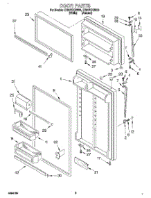 02 - Door parts for Whirlpool Refrigerator ET20PKXDN03 from AppliancePartsPros.com