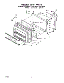 07 - Freezer Door parts for Whirlpool Refrigerator ET22DKXAW04 from AppliancePartsPros.com