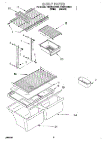 05 - Shelf, Lit / Optional parts for Whirlpool Refrigerator ET20NKXDW02 from AppliancePartsPros.com