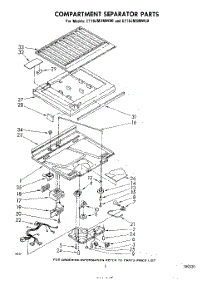 04 - Compartment Separator parts for Whirlpool Refrigerator ET18JMXMWR0 from AppliancePartsPros.com