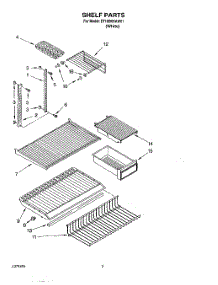 04 - Shelf parts for Whirlpool Refrigerator ET18SKRAW01 from AppliancePartsPros.com