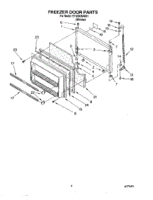 05 - Freezer Door parts for Whirlpool Refrigerator ET18SKRAW01 from AppliancePartsPros.com