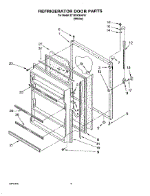 07 - Refrigerator Door, Lit / Optional parts for Whirlpool Refrigerator ET18SKRAW01 from AppliancePartsPros.com