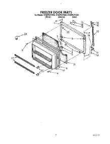 06 - Freezer Door parts for Whirlpool Refrigerator ET20PKXYN00 from AppliancePartsPros.com