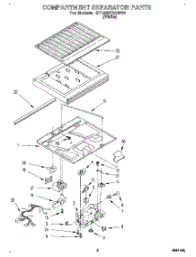 03 - Compartment Separator parts for Whirlpool Refrigerator ET18SKRAW00 from AppliancePartsPros.com