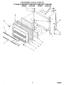05 - Freezer Door parts for Whirlpool Refrigerator ET18NMXAW02 from AppliancePartsPros.com