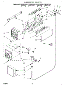 08 - Icemaker, Lit / Optional parts for Whirlpool Refrigerator ET18NMXAW02 from AppliancePartsPros.com