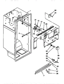 Liner parts for Whirlpool Refrigerator ET22DQLB00 from AppliancePartsPros.com