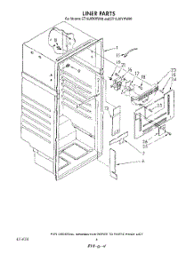 03 - Liner parts for Whirlpool Refrigerator ET18JMXWW00 from AppliancePartsPros.com