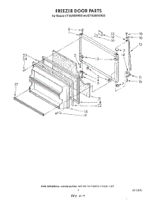 06 - Freezer Door parts for Whirlpool Refrigerator ET18JMXWW00 from AppliancePartsPros.com