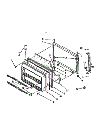 Freezer Door parts for Whirlpool Refrigerator ET22DQLB00 from AppliancePartsPros.com