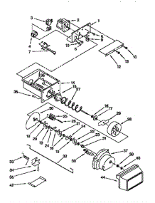 Motor & Ice Container parts for Whirlpool Refrigerator ET22DQLB00 from AppliancePartsPros.com