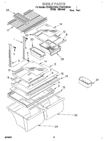 05 - Shelf, Lit / Optional parts for Whirlpool Refrigerator ET20TKXDN00 from AppliancePartsPros.com