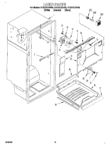 02 - Liner parts for Whirlpool Refrigerator ET22DKXDB00 from AppliancePartsPros.com