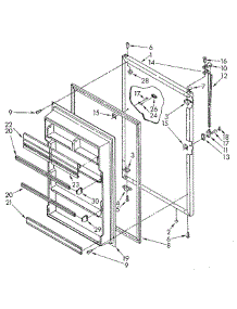 Refrigerator Door parts for Whirlpool Refrigerator ET20AKXSG05 from AppliancePartsPros.com