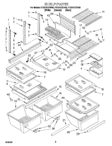 04 - Shelf parts for Whirlpool Refrigerator ET22DKXDB00 from AppliancePartsPros.com