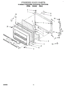 07 - Freezer Door, Lit / Optional parts for Whirlpool Refrigerator ET22DKXDB00 from AppliancePartsPros.com