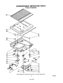 04 - Compartment Separator parts for Whirlpool Refrigerator ET18XMXSW00 from AppliancePartsPros.com