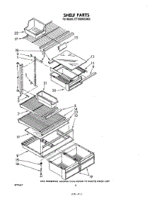 05 - Shelf parts for Whirlpool Refrigerator ET18XMXSW00 from AppliancePartsPros.com