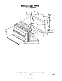 06 - Freezer Door parts for Whirlpool Refrigerator ET18XMXSW00 from AppliancePartsPros.com